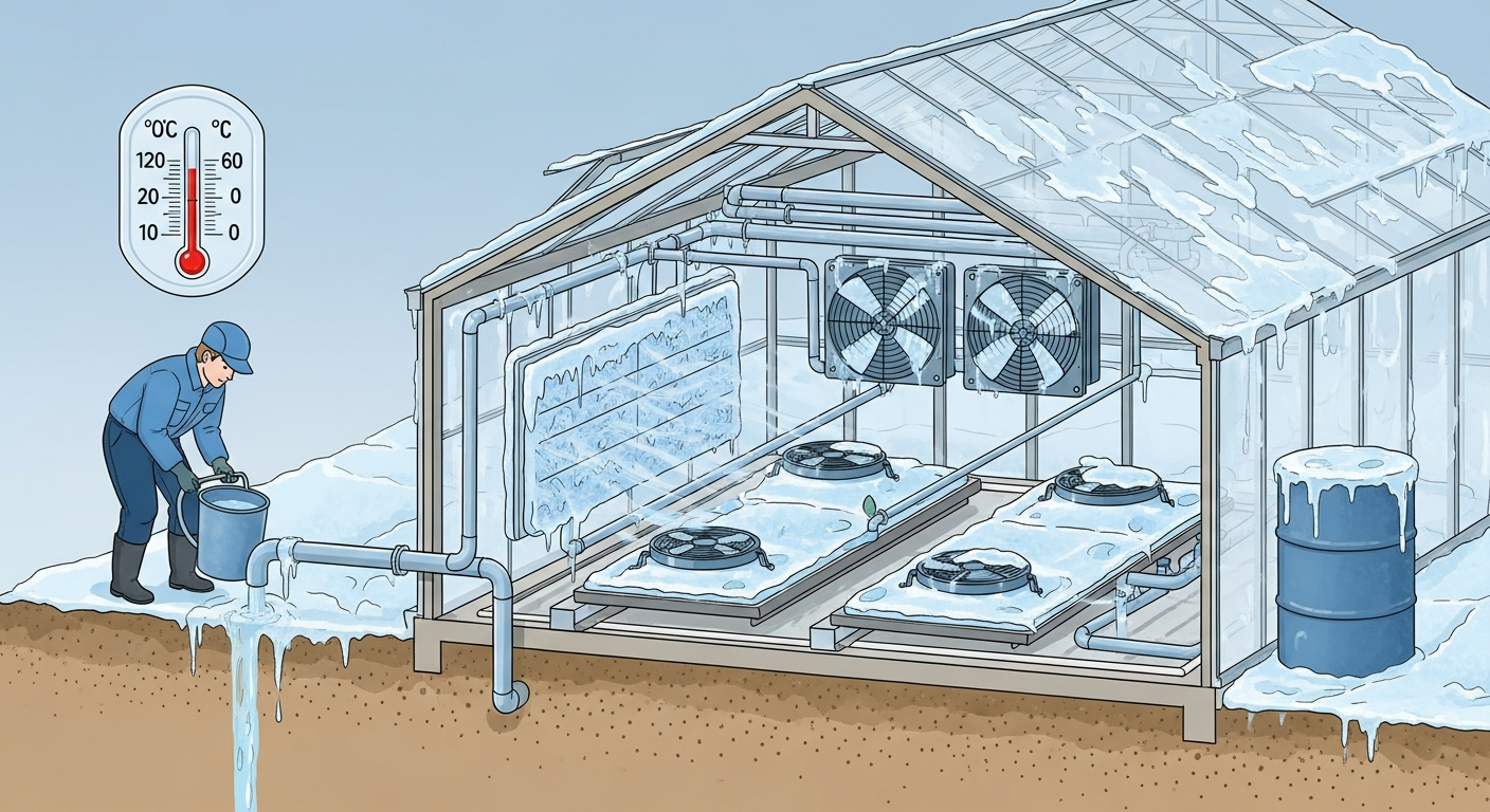 Best practices for winterizing your greenhouse cooling system
