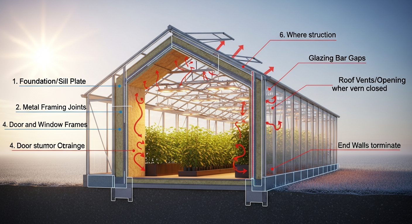 Controlling Heat Loss: Identifying Common Thermal Bridges in Greenhouse Structures