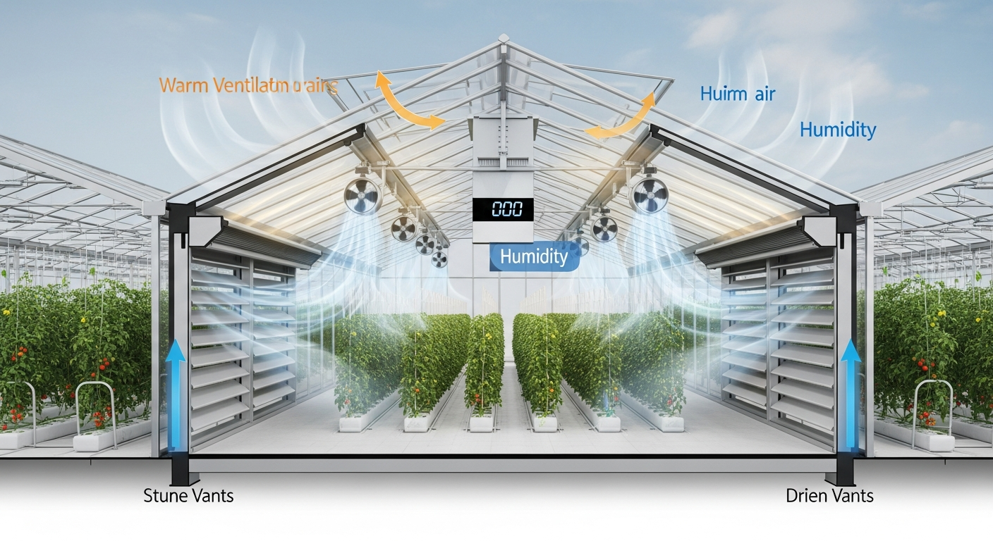 Effective Ventilation Strategies for Reducing Excess Greenhouse Moisture