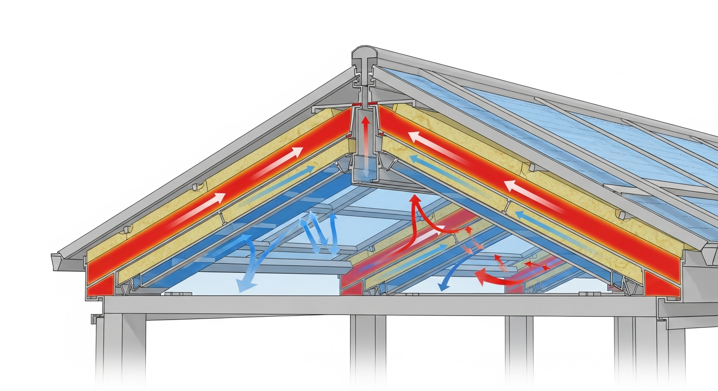 How to reduce heat gain from greenhouse structural components
