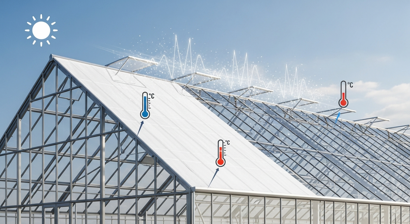 How to use reflective paints to cool greenhouse exterior surfaces