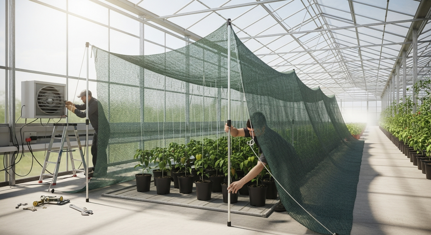How to use shade cloth for temporary plant protection during repairs,