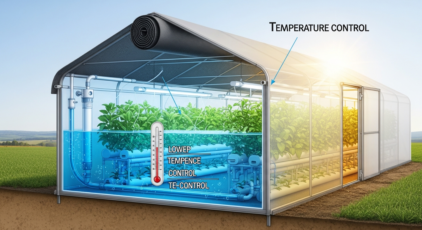 How to use shade cloth to lower nutrient solution temperature