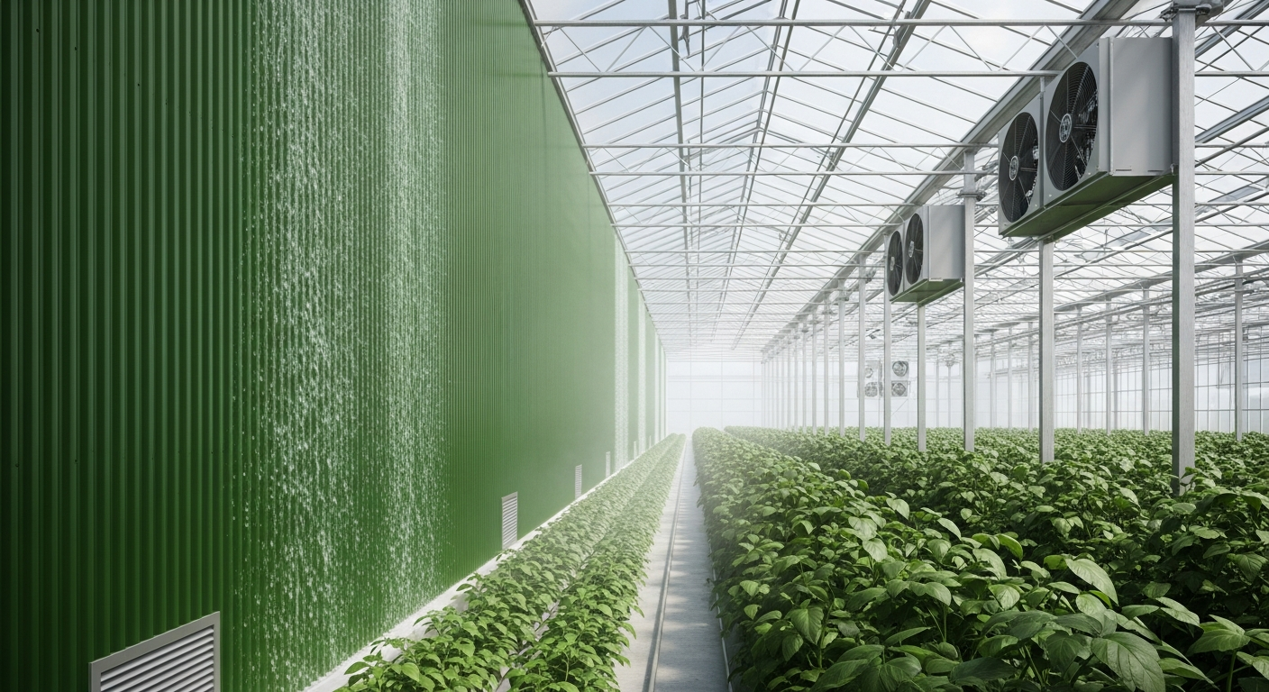 How to use wet walls for professional greenhouse cooling