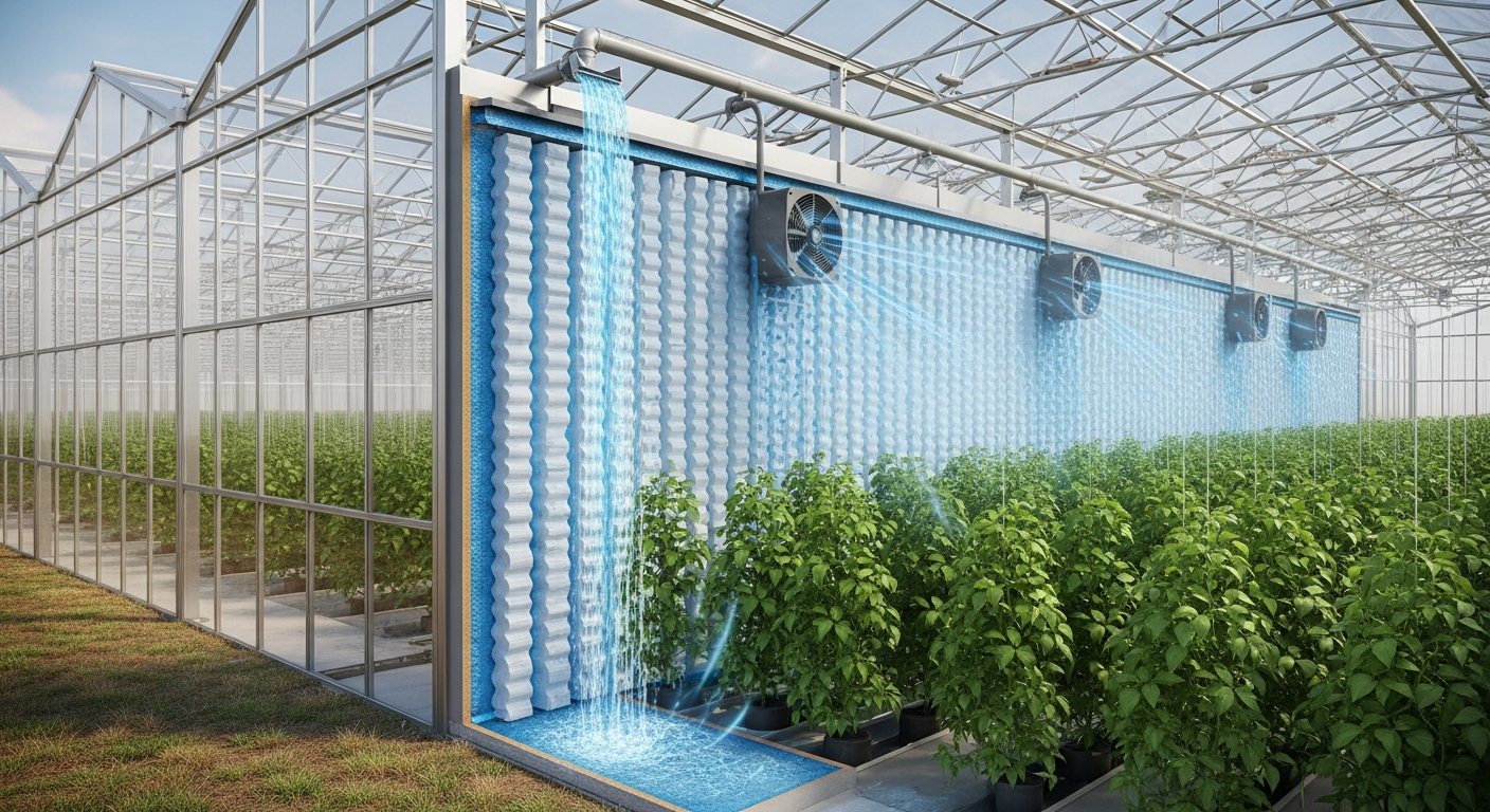 How to use wet walls for professional greenhouse cooling