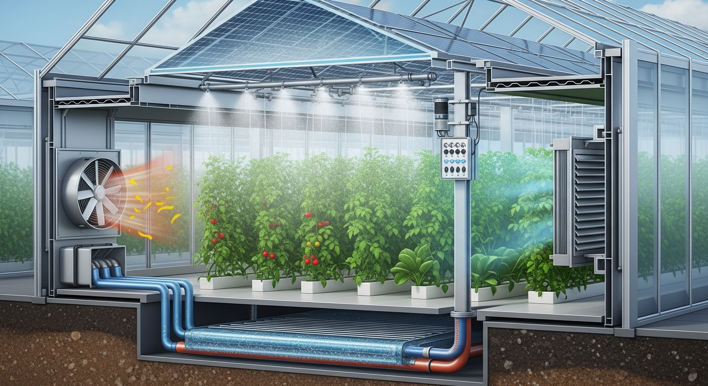 Innovative cooling technologies for modern sustainable greenhouses
