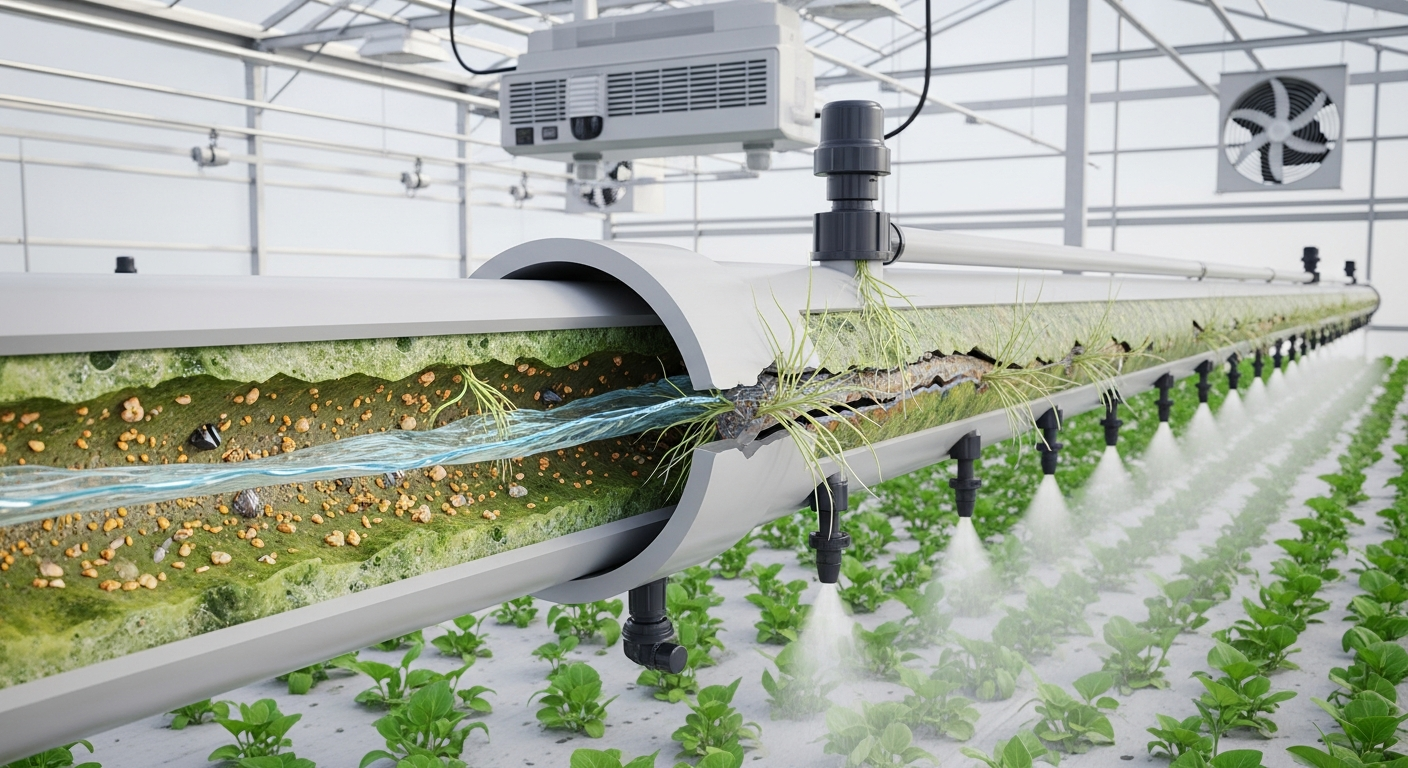 Managing Biofilms and Clogging in Automated Greenhouse Water Lines