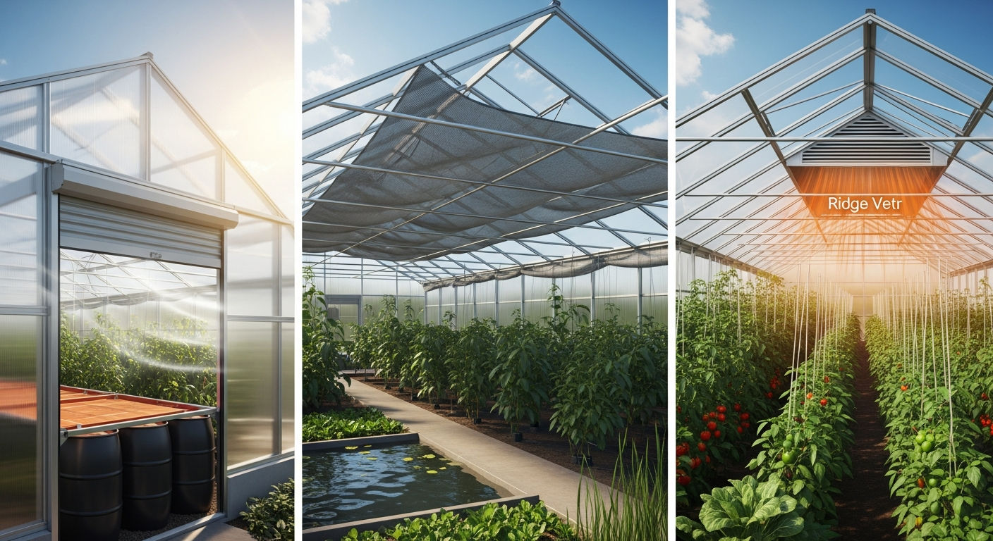 Natural ways to cool a greenhouse without electricity