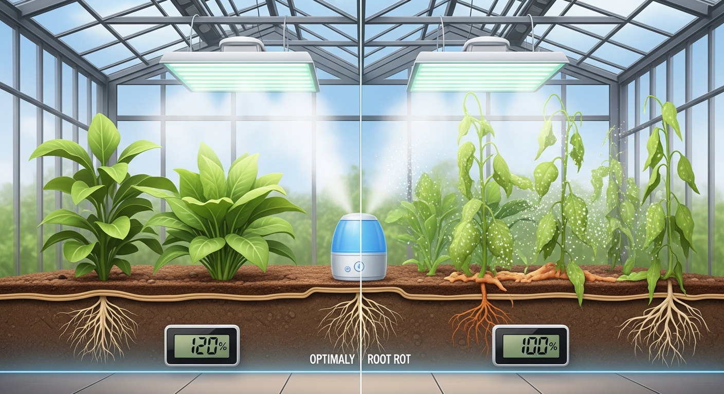 Preventing Root Rot and Powdery Mildew through Humidity Control