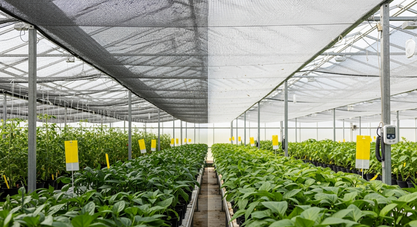 The effect of shade cloth on greenhouse insect population dynamics,