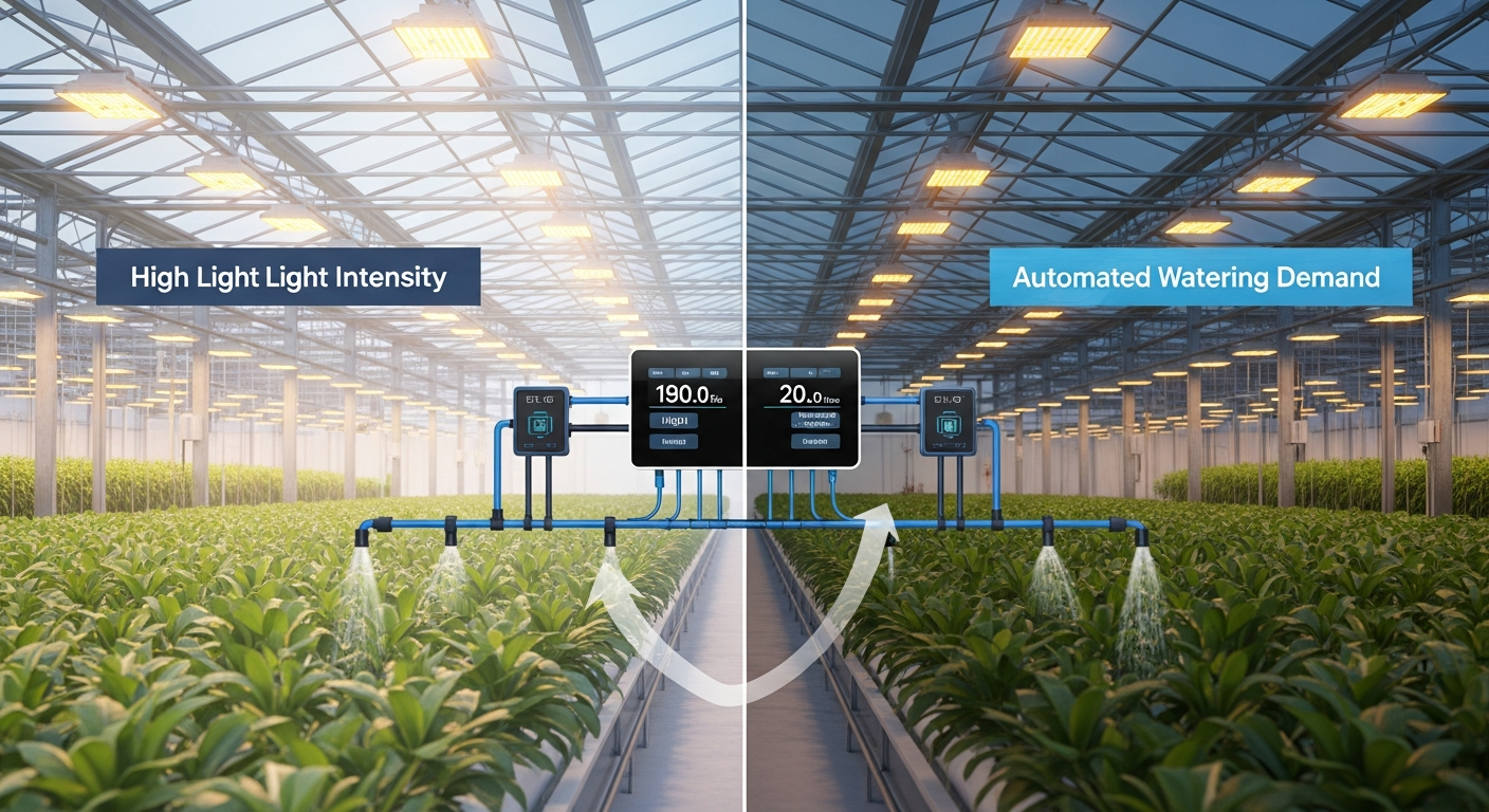 The Relationship Between Light Intensity and Automated Watering Demand