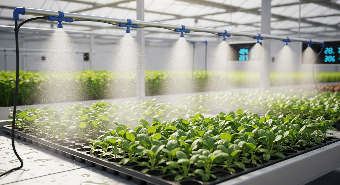 The role of bench misting in greenhouse temperature control