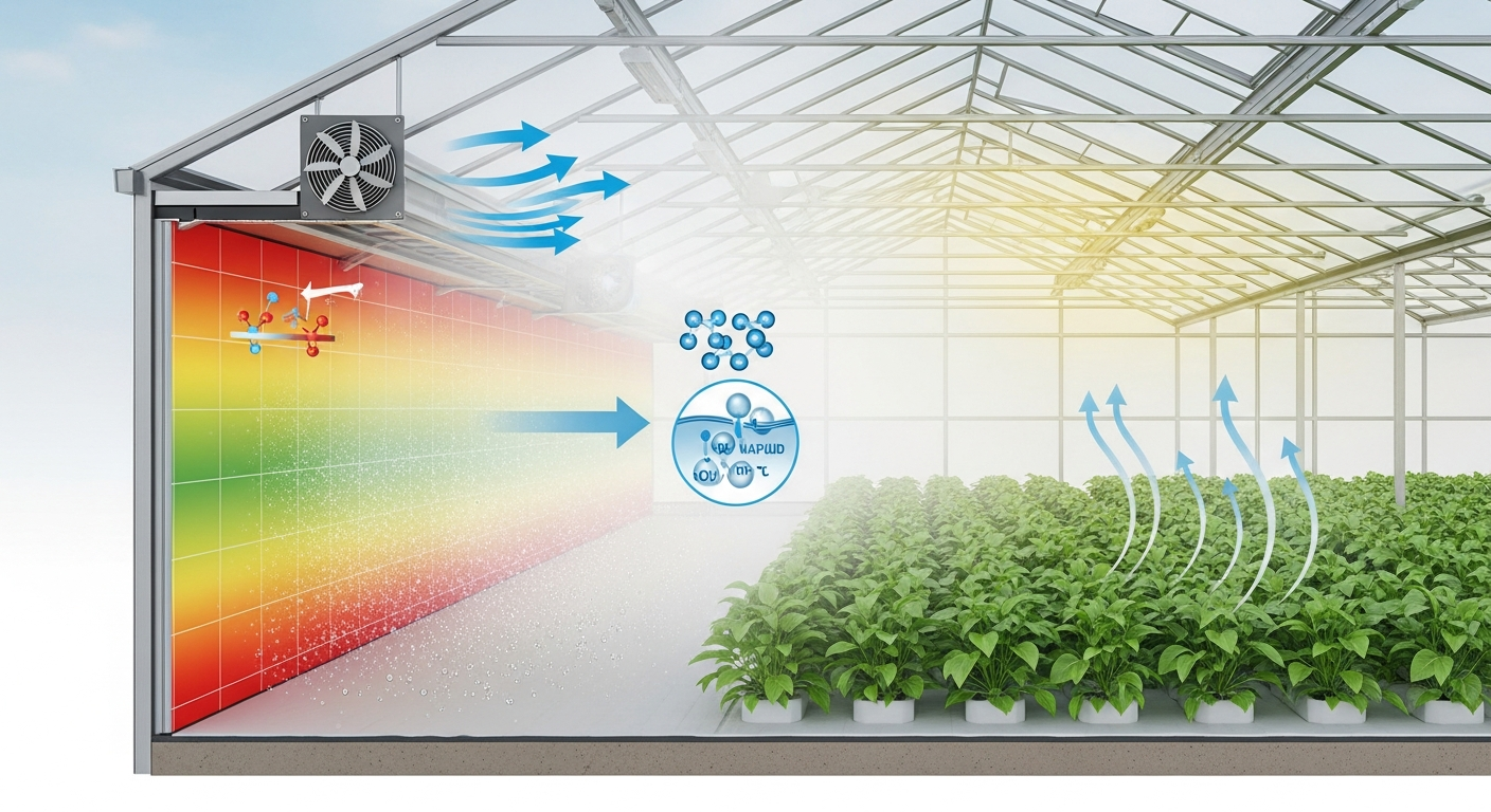 The science of latent heat and evaporative cooling in greenhouses