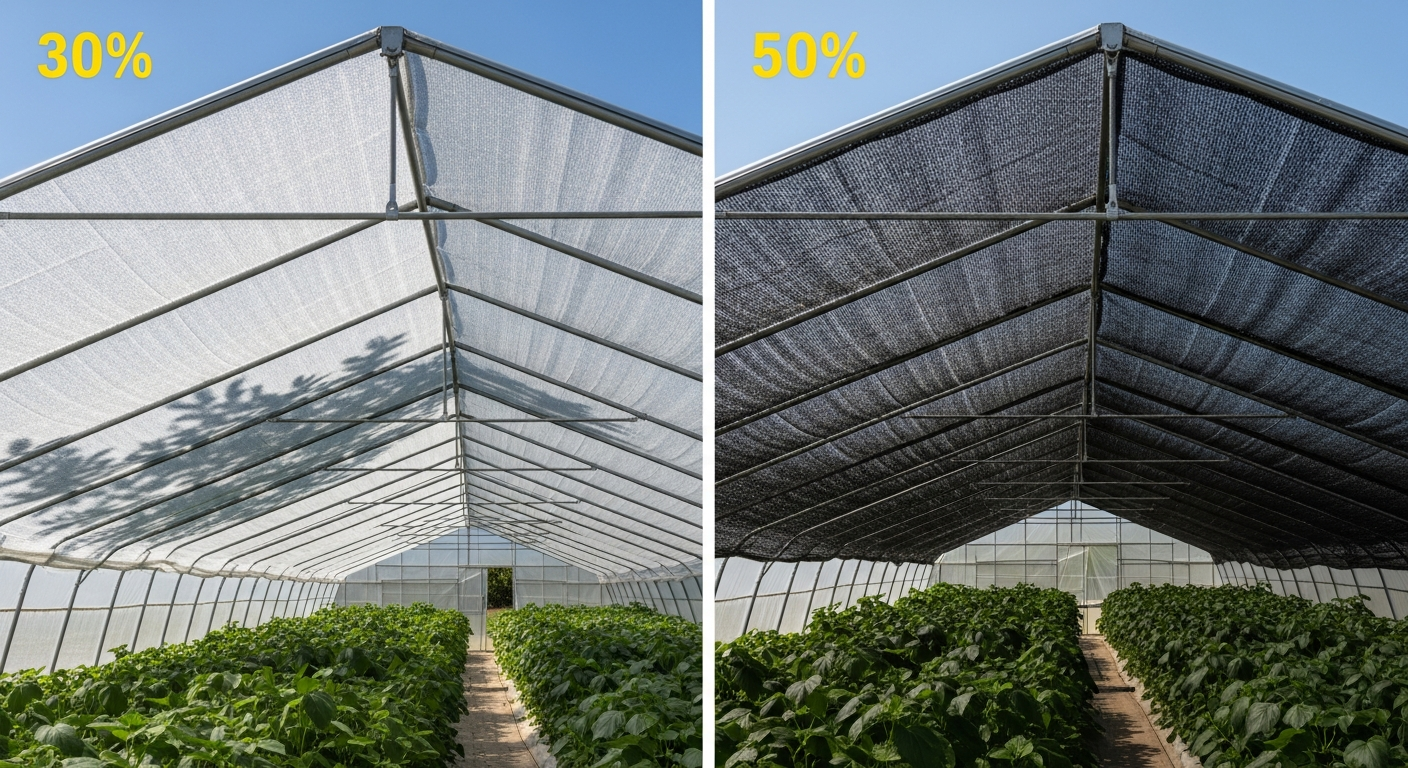 Understanding the difference between 30% and 50% shade cloth