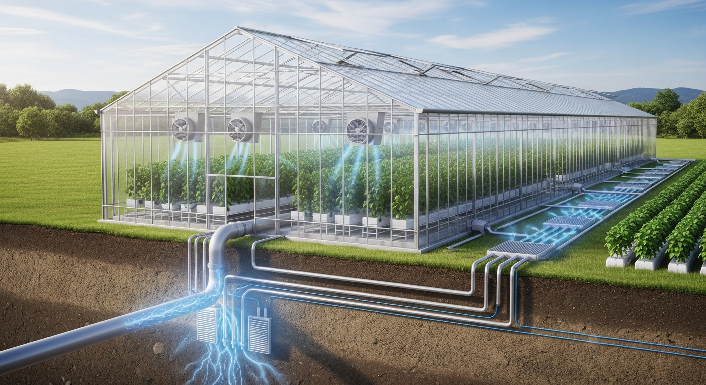 Using geothermal cooling for year-round greenhouse production