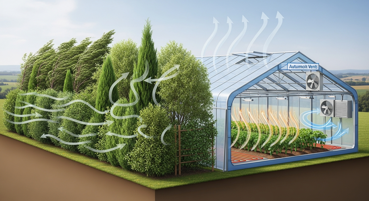 Using Natural Windbreaks to Reduce Convective Heat Loss