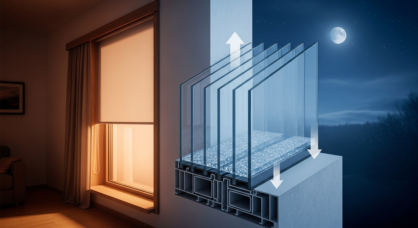 Heat Retention During Nighttime: Passive Strategies for Glazing Optimization