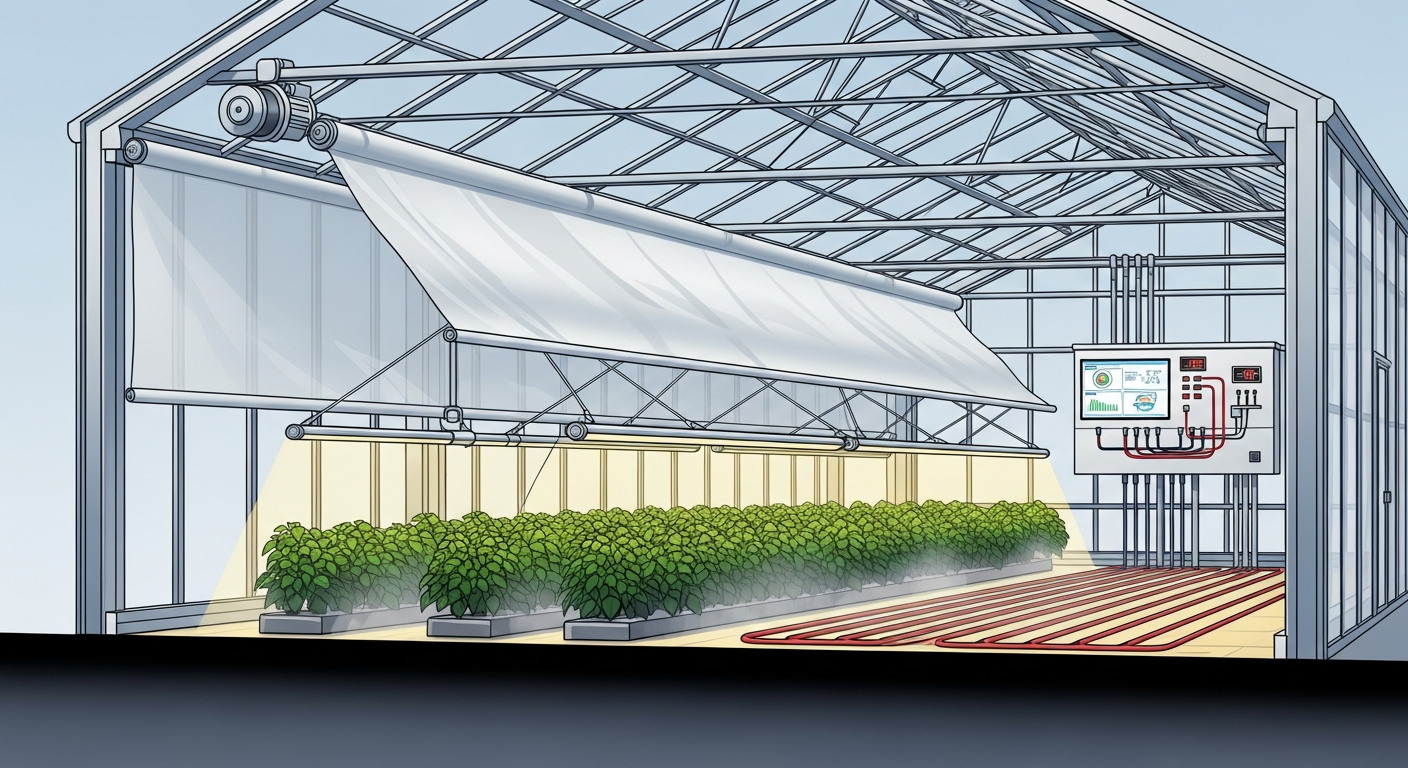 Integrating Thermal Screens with Automated Lighting and Heating Systems