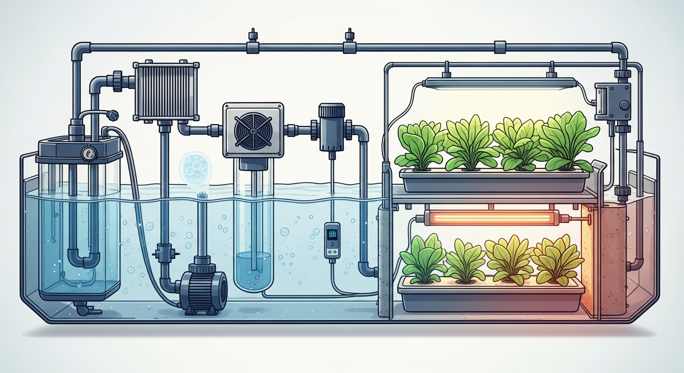 Managing Nutrient Solution Temperature in Integrated Hydroponic Setups