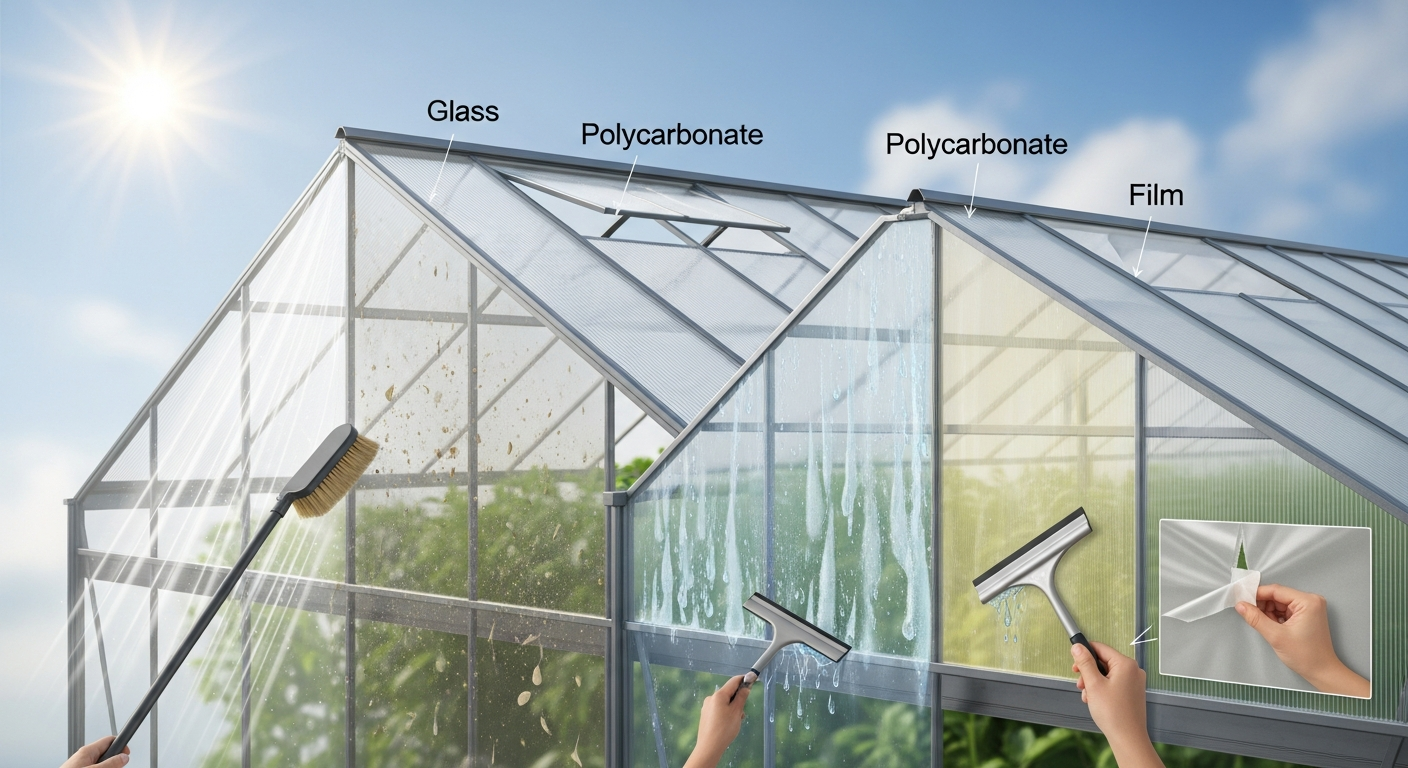 Principles of Greenhouse Glazing Maintenance for Maximum Light Efficiency