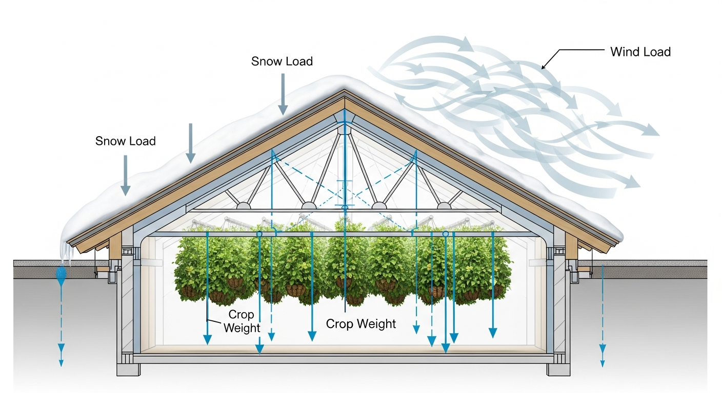 Structural Load Calculations: Designing for Snow, Wind, and Crop Weight
