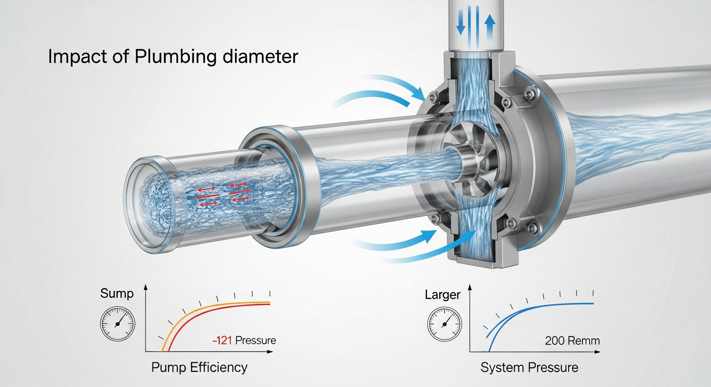 The Impact of Plumbing Diameter on Pump Efficiency and System Pressure