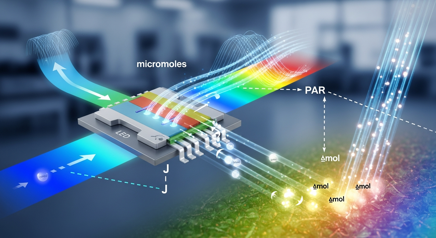 The Physics of LED Efficiency: Understanding Micromoles per Joule (µmol/J)