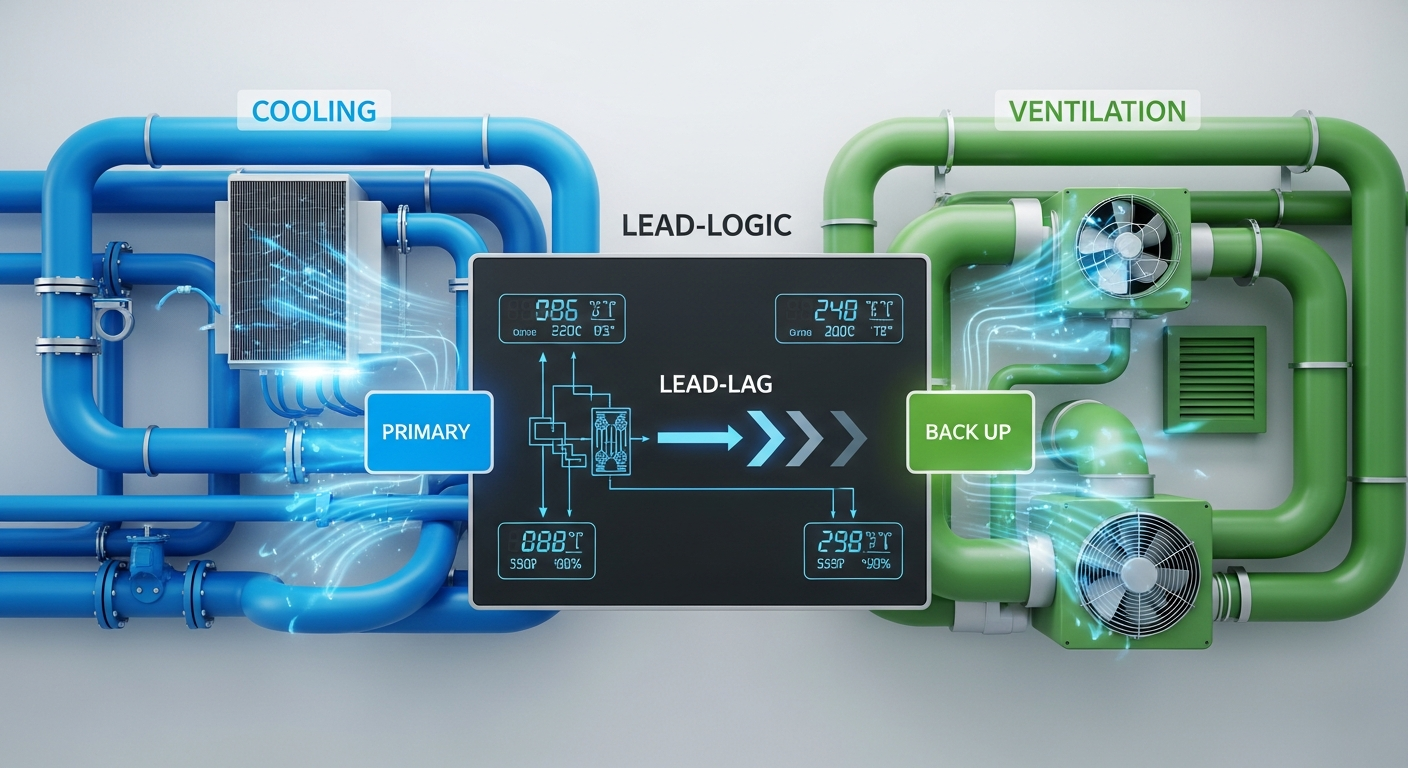 The Role of Lead-Lag Logic in Synchronizing Cooling and Ventilation
