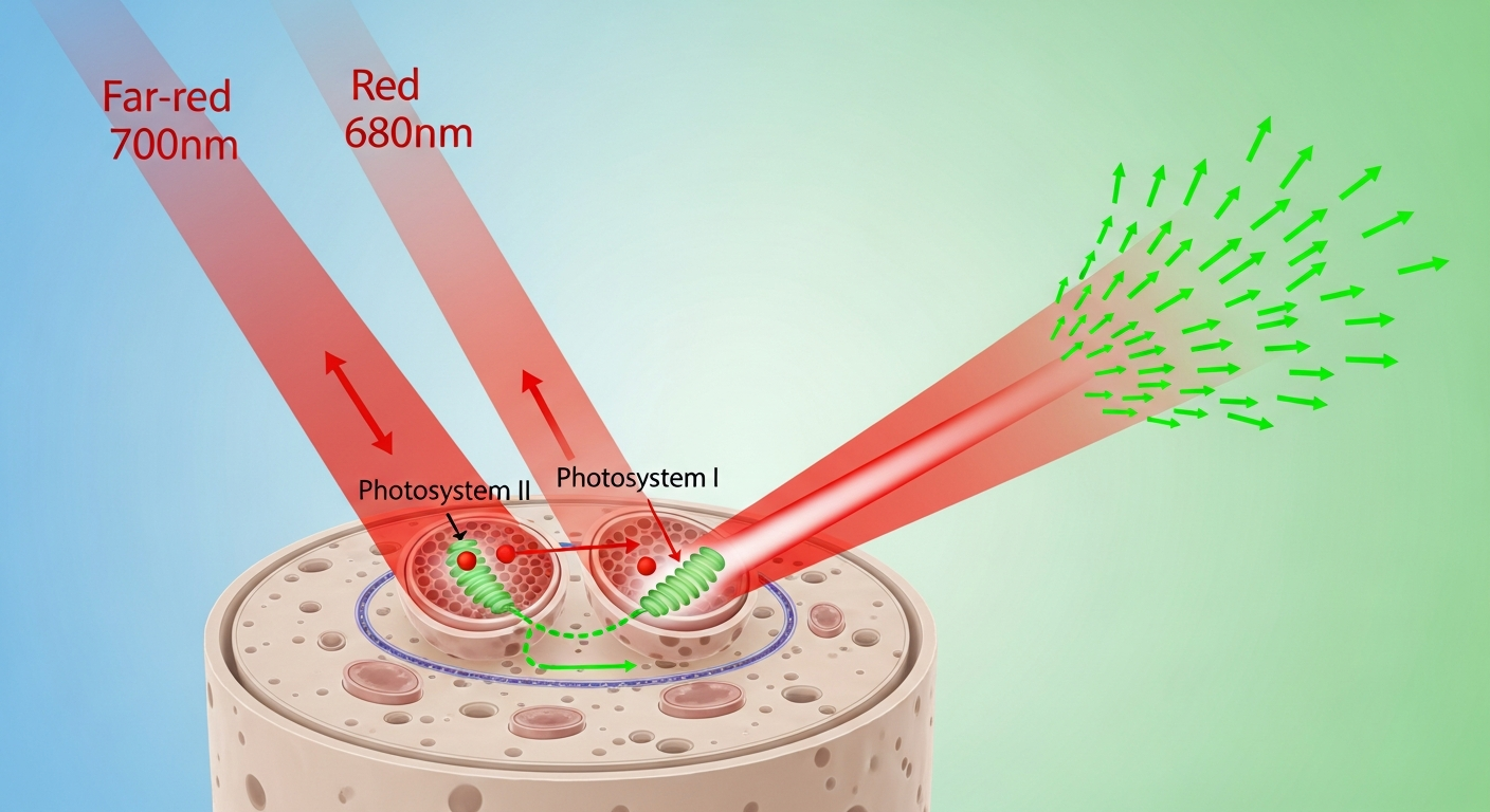 Understanding the Emerson Effect: Synergistic Wavelength Interaction